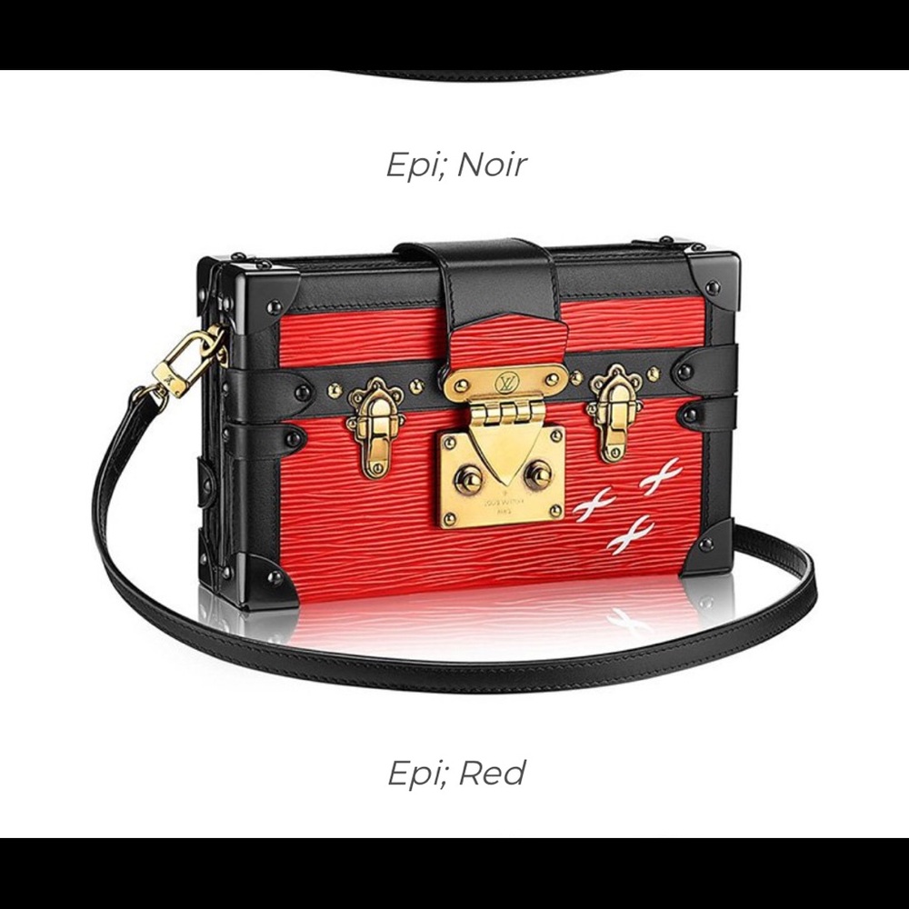 Louis Vuitton petit Malle epi, red and black